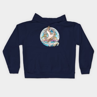 Elephant Butte Brown Pelican Kids Hoodie